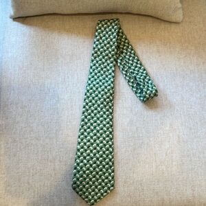 Boys Vineyard Vines Mini Footballs green silk tie